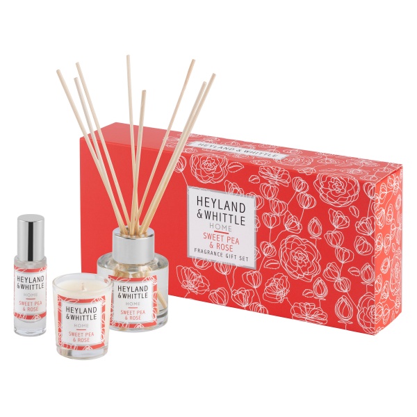 Heyland & Whittle Home Sweet Pea Rose Fragrance Gift Set